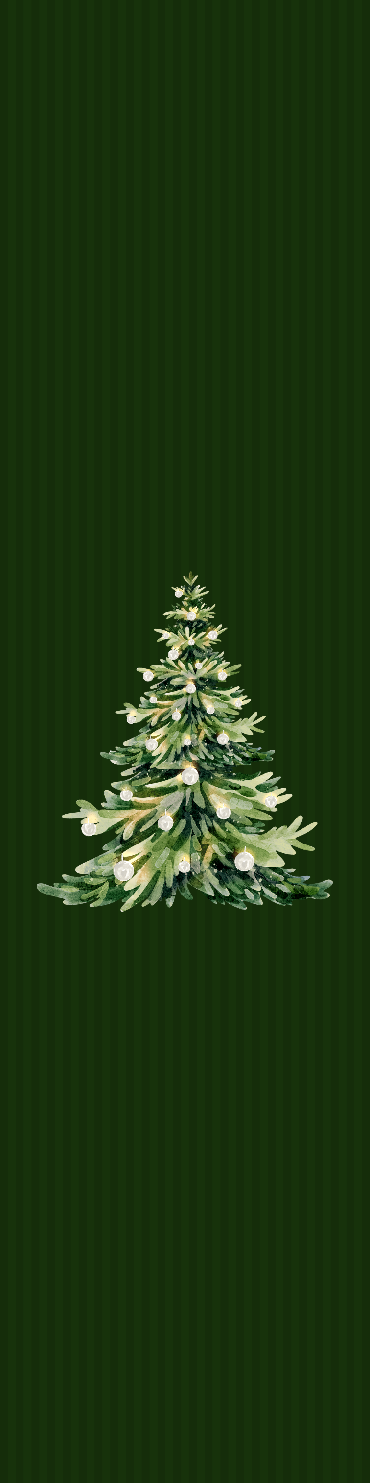 Dark Green Stripes Christmas Tree Table Runner (40 x 160cm)